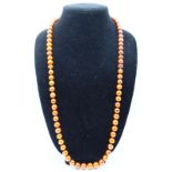 Pearl Necklace, Amber colored