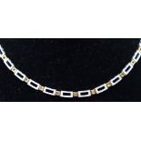 Platinum and Gold Necklace with Diamonds