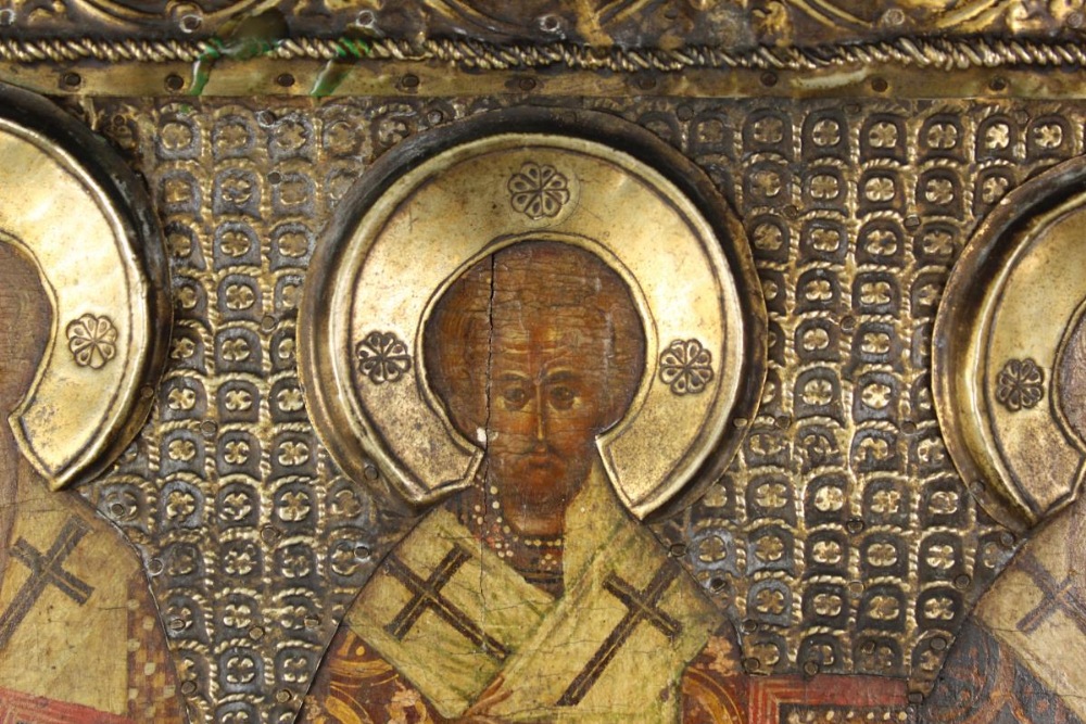 Impressive19th C. Russian Icon, Moscow Tradition - Image 5 of 7