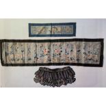 (3) Antique Chinese Embroidered Collar & Panels