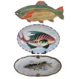 (3) Decorative Ceramic Fish Platters