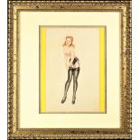 Vintage Pinup Nude Signed Nini