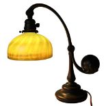 Tiffany Favrile & Bronze Counter-Balance Lamp