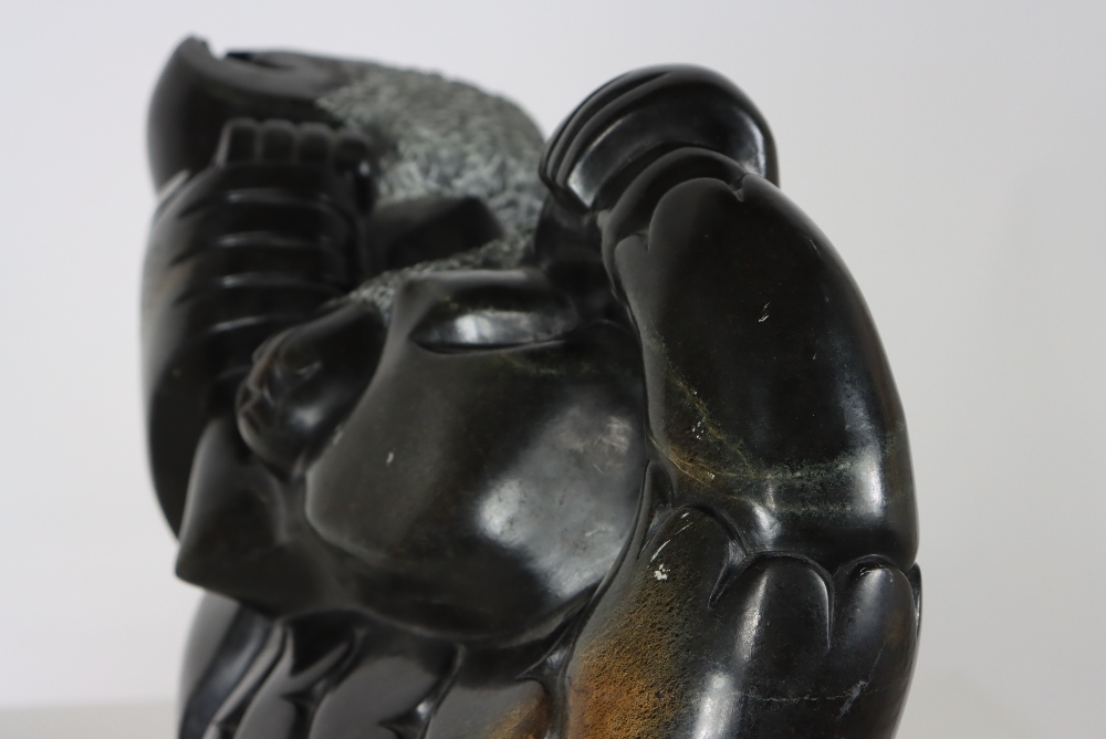 African Stone Statue Signed "K. Ngamu" - Image 11 of 14