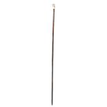 Porcelain Handle Gilt Cane