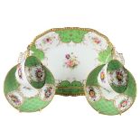 Set of English Coalport Tea Cups and Tray