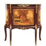 Louix XV Style Marble Top Bombe Commode