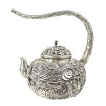 Early Monumental Japanese Sterling Teapot, 59 ozt