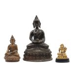 (3) Seated Buddha Figures