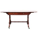 Antique 19th C. Sofa Table on Casters
