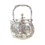Japanese Silver Teapot, Miyamoto Kin (1890-1910)