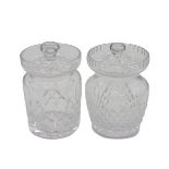 Pair of Waterford Crystal Jars with Lids