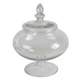 Lidded Clear Glass Canister