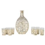 Sterling Silver and Glass Decanter Set