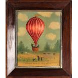 Hot Air Balloon, Oil on Board