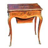 Inlaid Marquetry Lift-Top Side Table