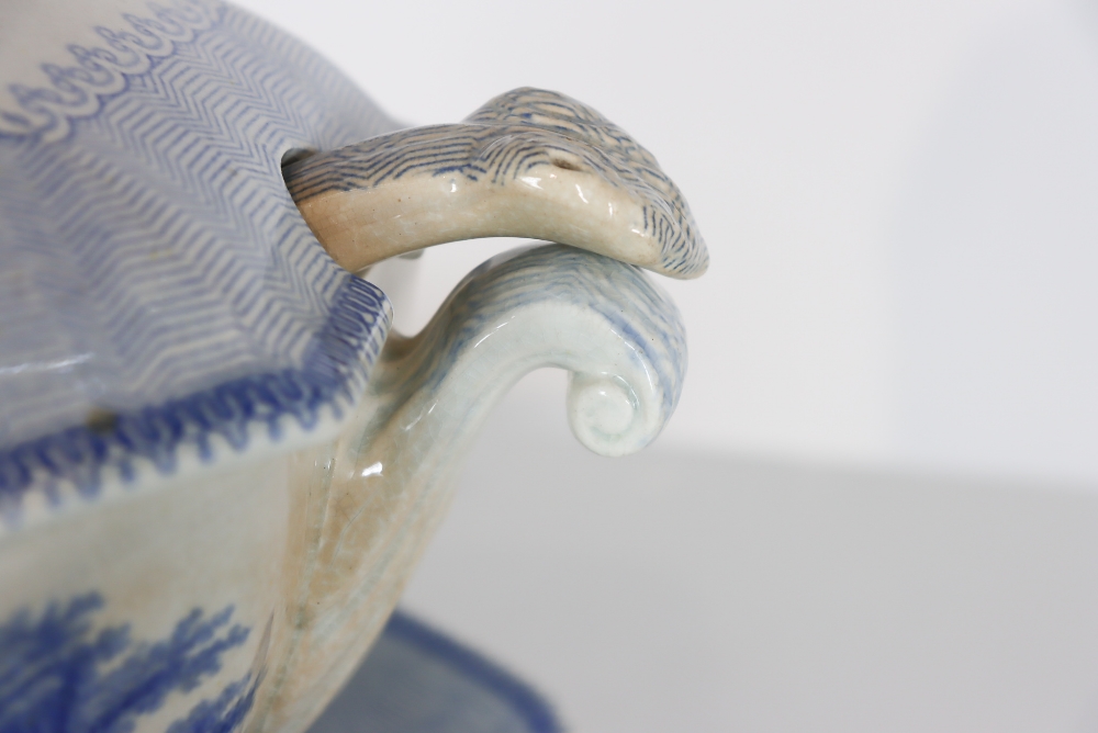 Rock Stone Blue & White Tureen with Ladle - Image 4 of 14