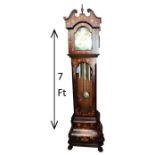 Late 20th C Stenciled Grandfather Clock