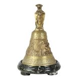 Middle Eastern Bronze Bell on Marble Base