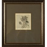 Sunflowers Etching, Artist's Proof
