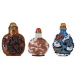 (3) Chinese Ovoid Form Snuff Bottles