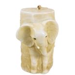 Large Carved Elephant Wax Candle