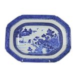 19th C Blue & White Chinese Export Platter