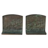 Pair of Bronze Bookends