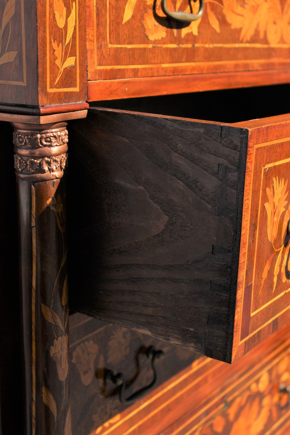 Antique Marquetry High Chest - Image 13 of 17