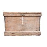 Large Crafted Wood Trunk with Shelving
