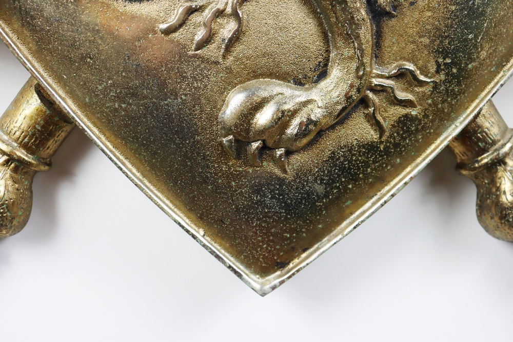 Renaissance Revival Metal Coat of Arms Shield - Image 9 of 14