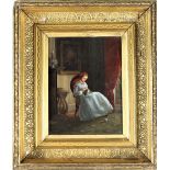 19th C. Portrait of a Seated Woman O/C