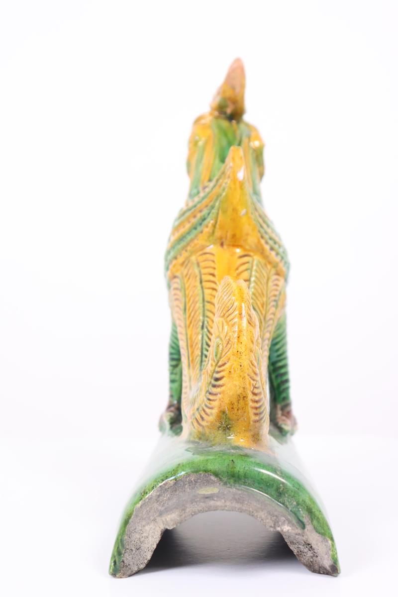 Chinese Glazed Figural Ceramic Roof Tile - Image 3 of 7