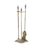 Antique Brass Fireplace Tools