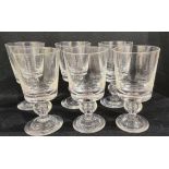 Set of (6) Steuben Crystal Water Goblets