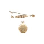 14K GOLD ELGIN H/C POCKET WATCH