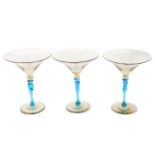 Steuben Amber & Celeste Wine Goblets