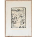 Rosinda Ellen Sellers Holmes (1917-2001) Etching