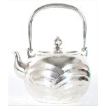 Japanese Sterling Silver Teapot, 25.5 ozt