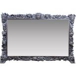 Superb 19th C European Carved Frame Beveled Mirror