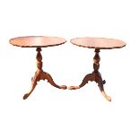 Pair of Tilt Top Piecrust Chippendale Tables