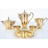 French Vermiel Silver Tea Service, 50 OZT