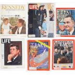 (6) Collection of J.F.K. Related Magazines