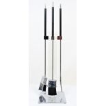 Alessandro Albrizzi Chrome Lucite Fireplace Tools