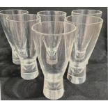 (6) Steuben Modernist Water Glasses, 1950's