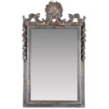 Carved Wooden Frame w Beveled Mirror