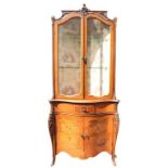 Antique Inlaid Corner Cabinet