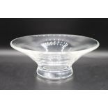 Large Steuben Crystal Centerpiece Bowl, Signed