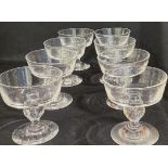 Set of (8) Steuben Champagne Glasses