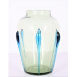 Steuben Vase w Reverse 'Tear Drop' Points